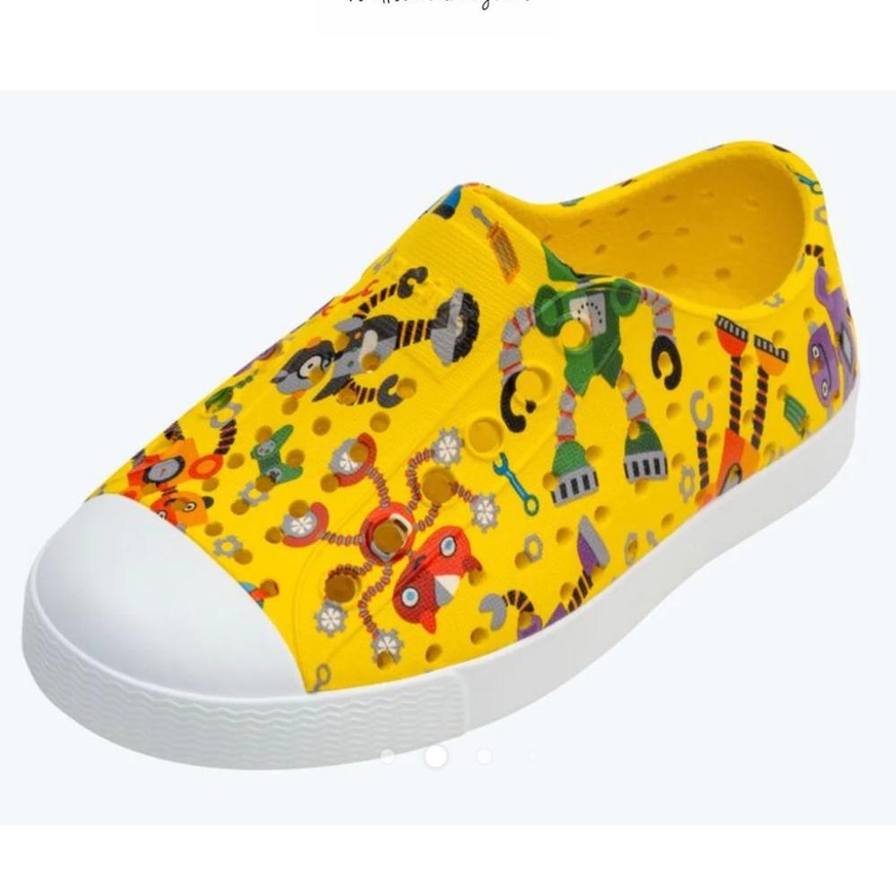 Native Shoes Jefferson Sugarlite Print Juni Crayon Yellow Robuddies